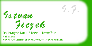 istvan ficzek business card